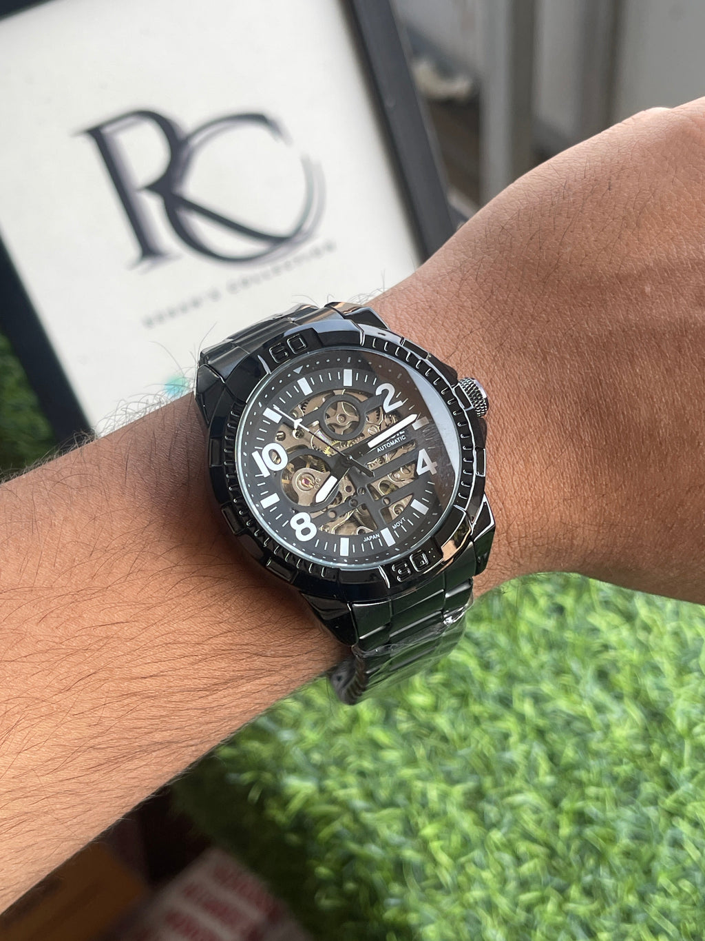 RC Fossiil Automatic Skeleton Watch – Black Edition