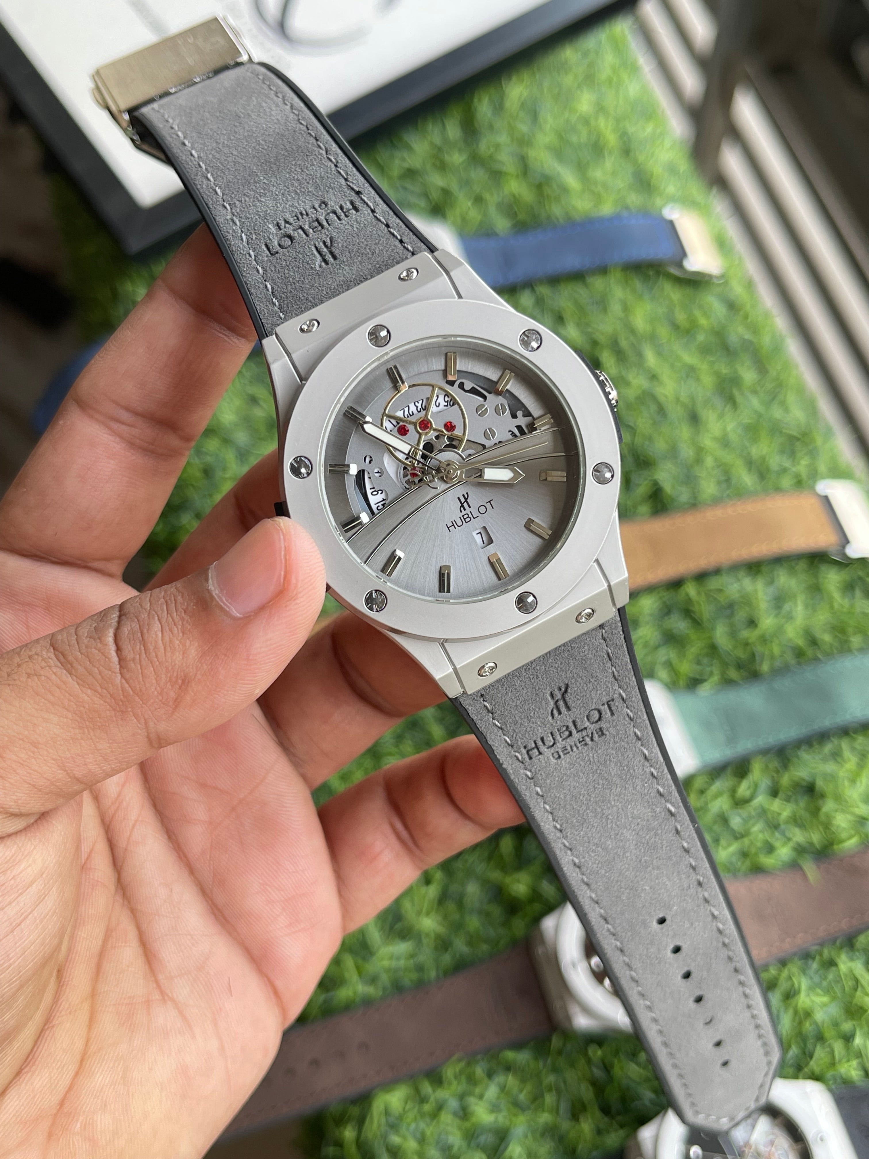 RC Hublt Luxury Skeleton-Dial Sports Watch