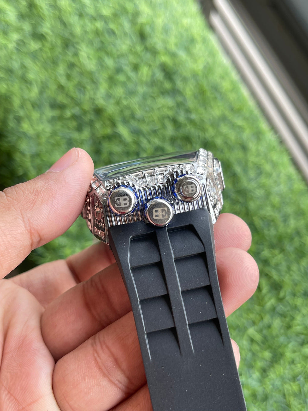 RC Jaacob & Co. Bugatti Skeleton Diamond Edition – Black Steel & Blue Accent