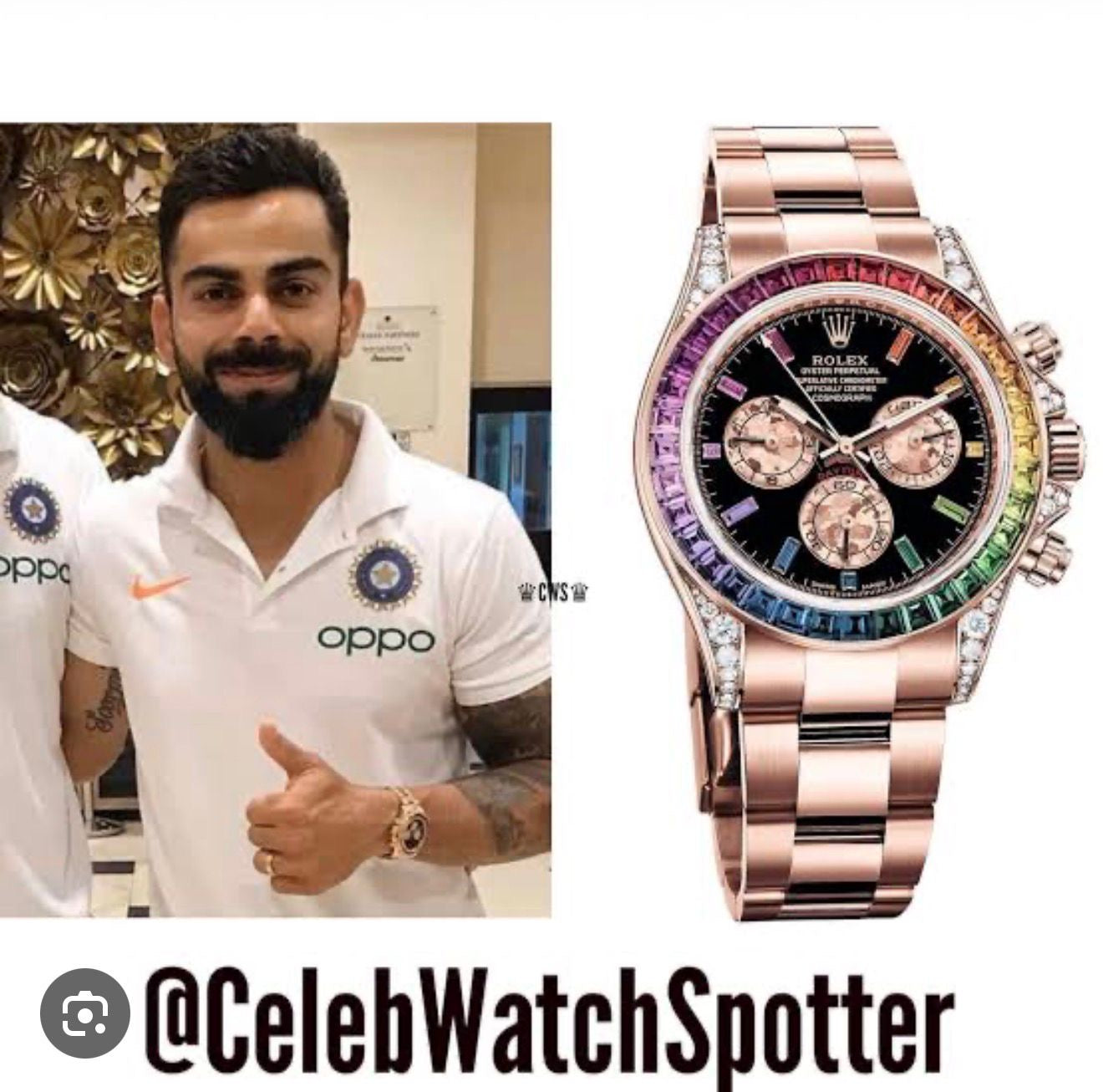 RC RLX Rainbow edition premium quality watch (featured by virat kohli)