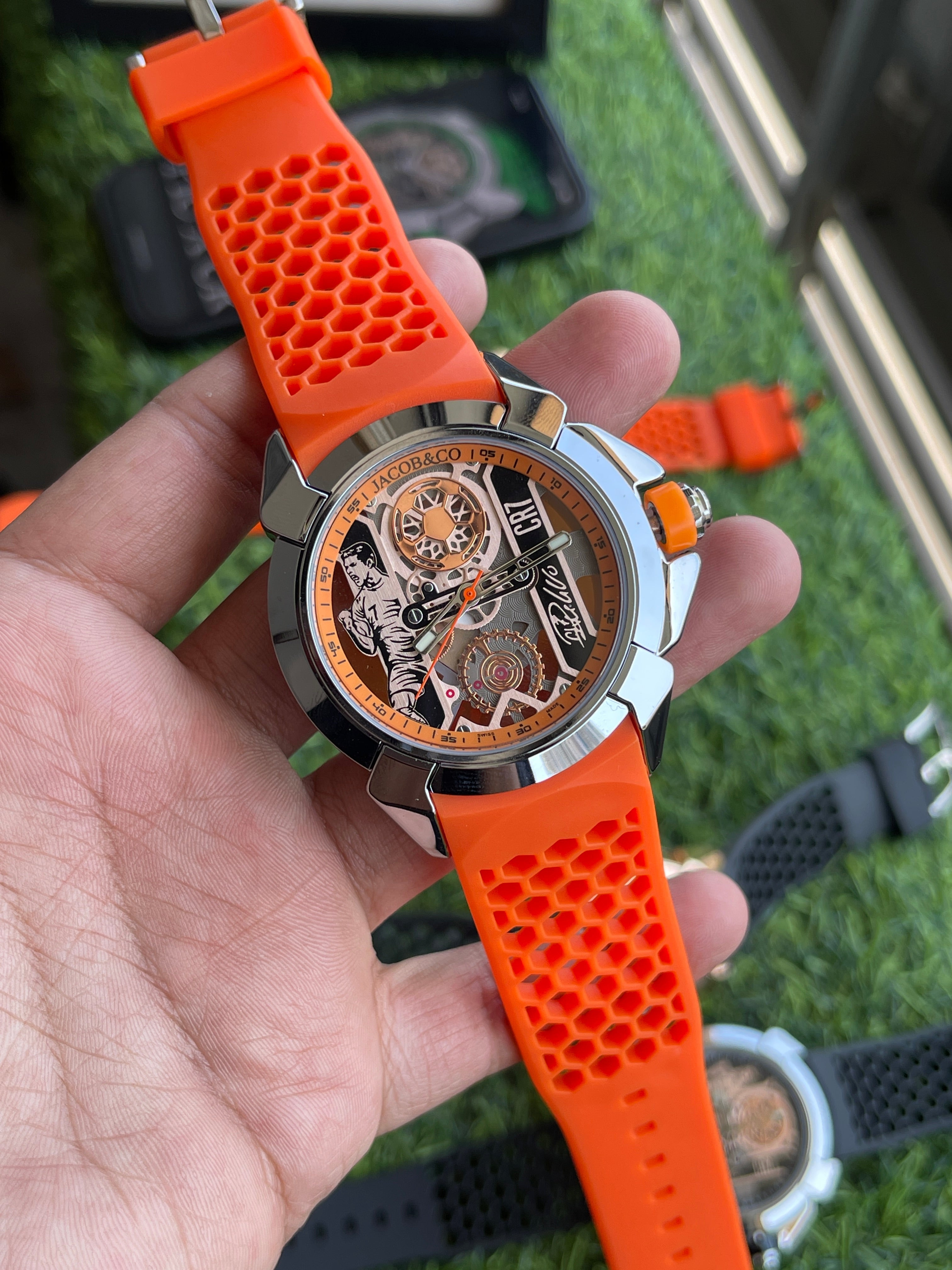 RC Jaacob & Co. Epic X CR7 Skeleton Edition (silver-orange)