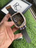 RC Jaacob & Co. Bugatti Skeleton Diamond Edition – Rose Gold & Black Strap